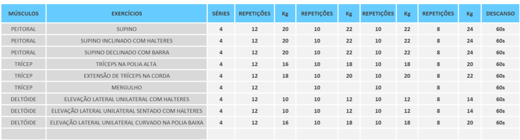 fichadetreino